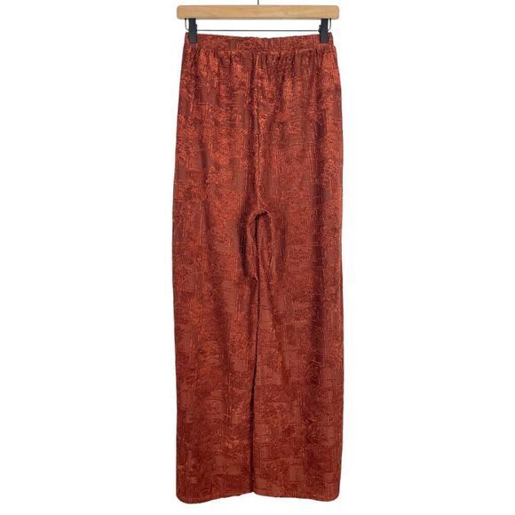 ZARA Jacquard Upholstery Textured Burnout
Wide Leg Pull-On Palazzo Pants Large - Picture 12 of 13